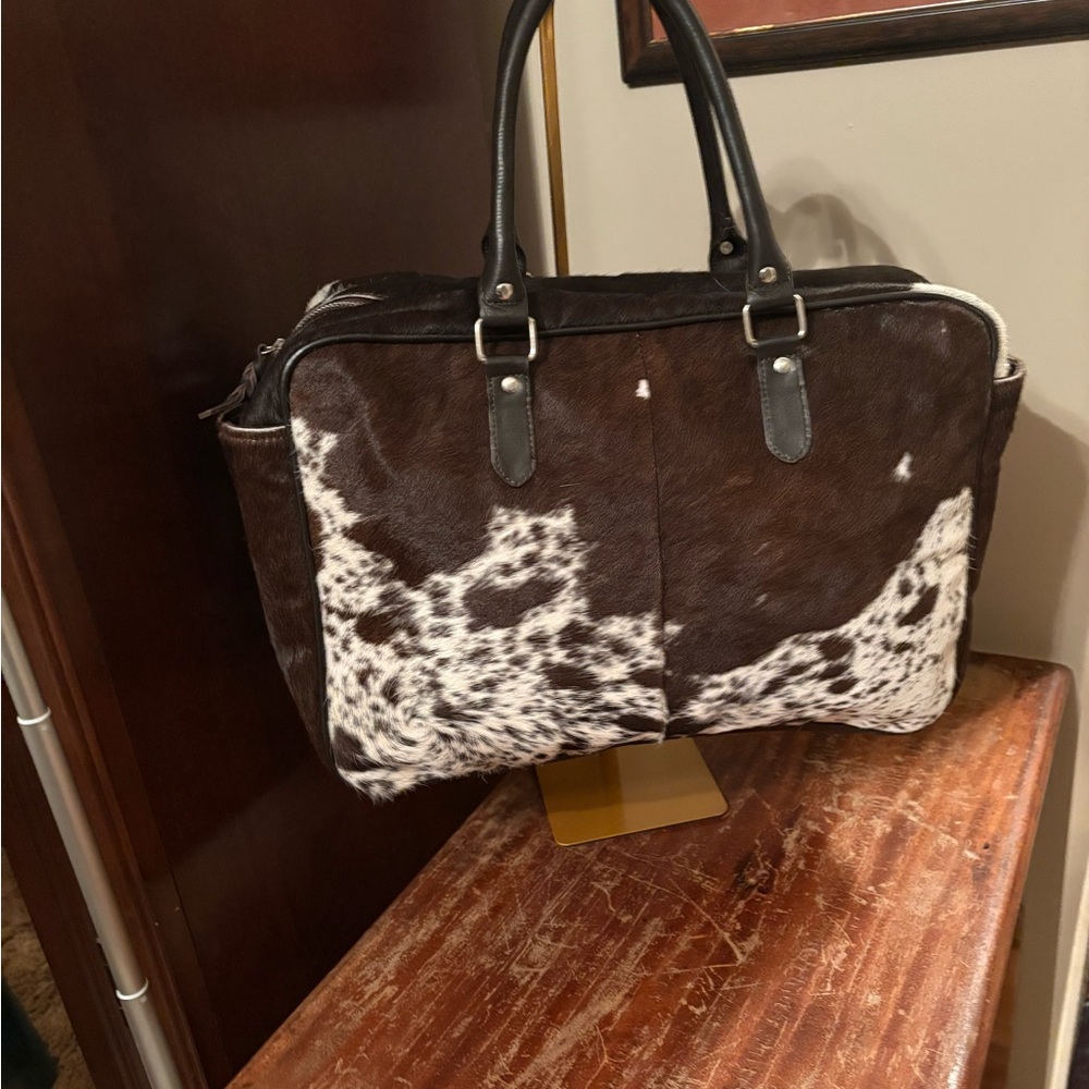 Genuine cowhide weekender bag - Picture 3 of 8